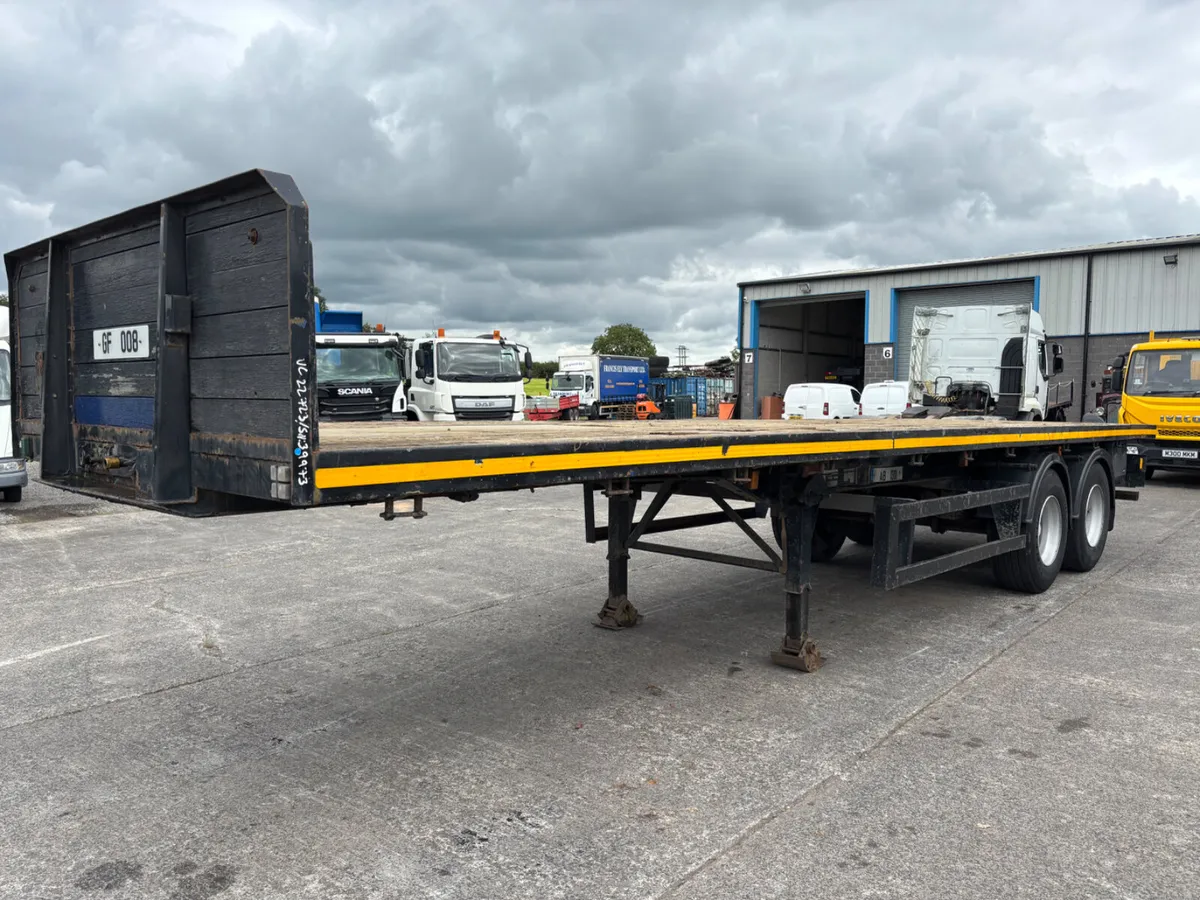 30 Foot Flat trailer Twist locks Drum Brakes - Image 3