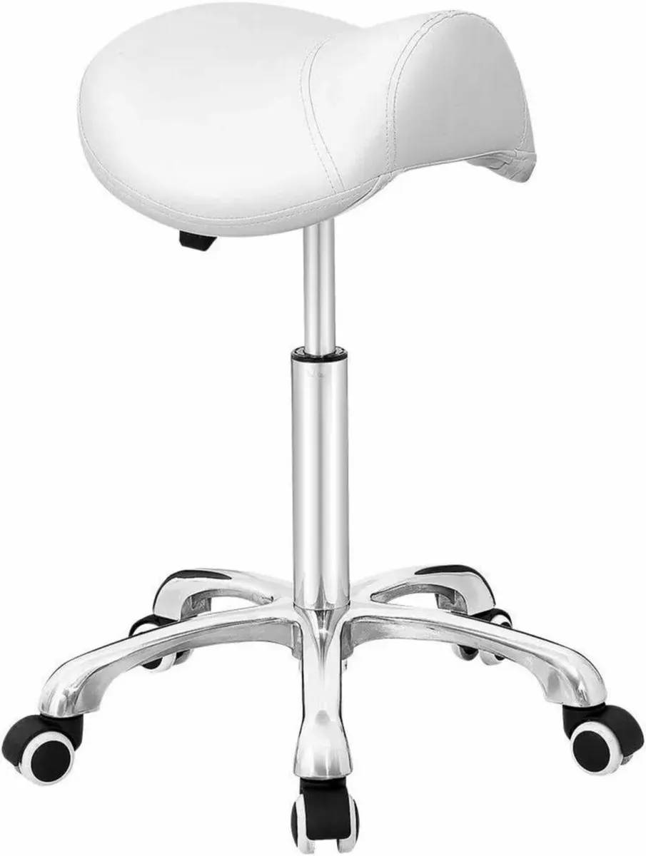 Hydraulic Saddle Stool Massage Rolling Work Chair - Image 4