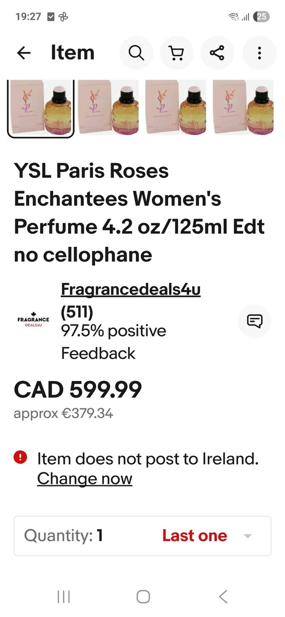 RARE YVES SAINT LAURENT PARIS ROSES ENCHANTEES - Image 3