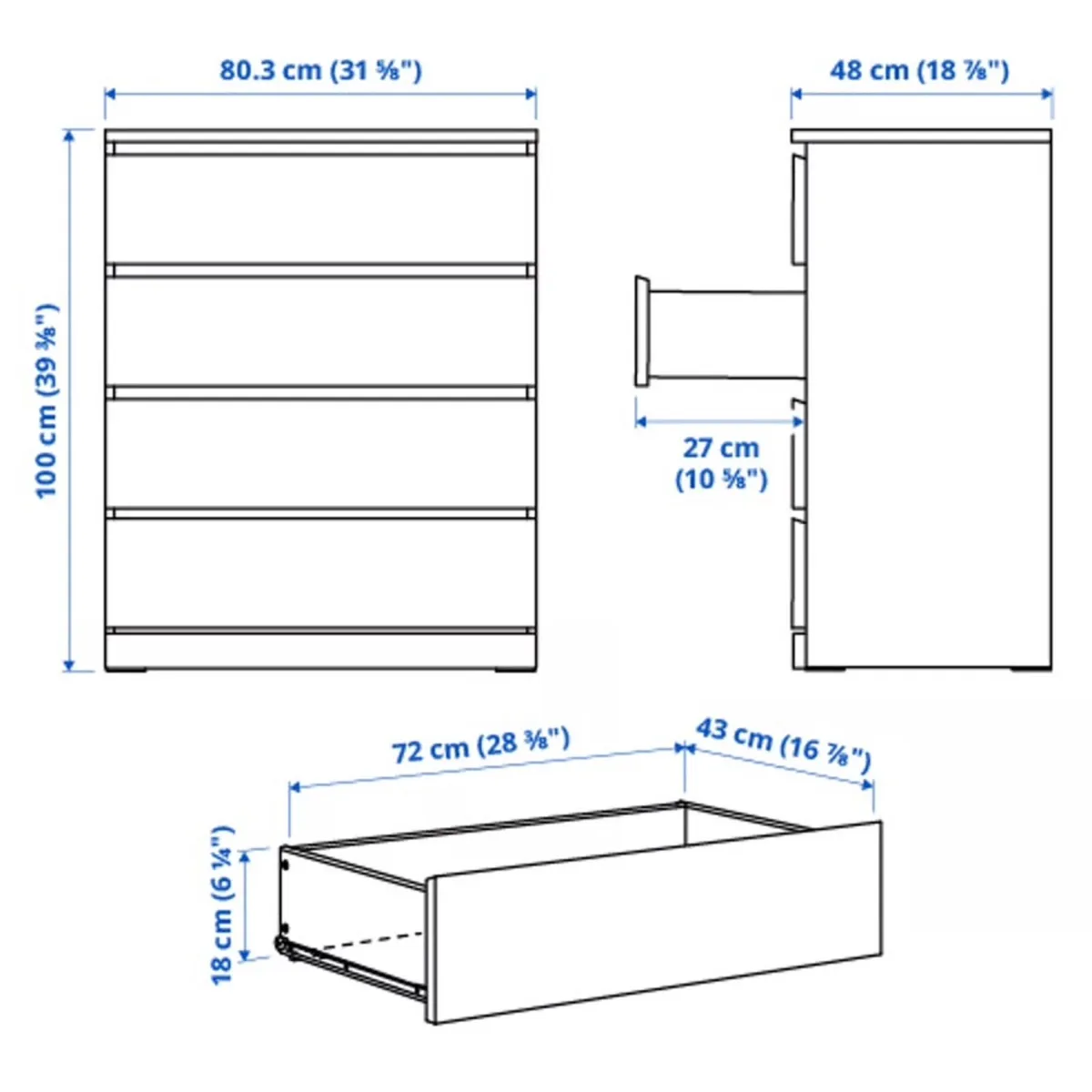Chest of drawers -  perfect condition - Image 4