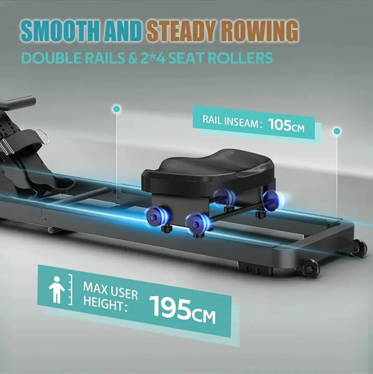 Machine for Home Gym, Rower Machines with 6-level - Image 3