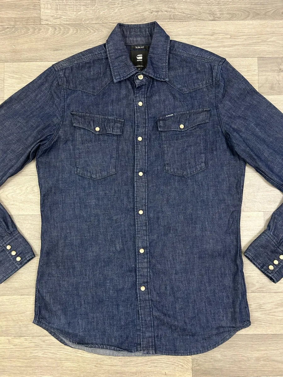 G-Star Raw Denim Western Pearl Snap Button Shirt - Image 2