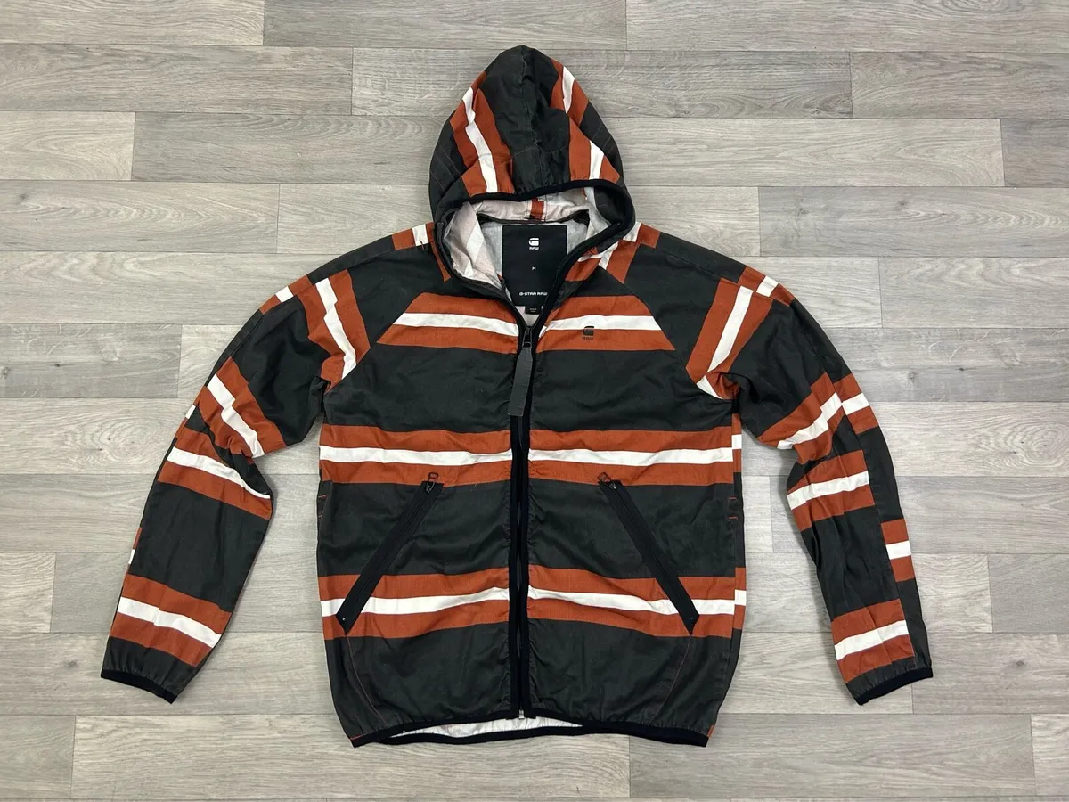 G-Star Raw Full Zip Hoodie Windbreaker Jacket M - Image 1