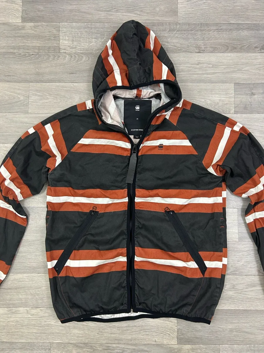 G-Star Raw Full Zip Hoodie Windbreaker Jacket M - Image 2