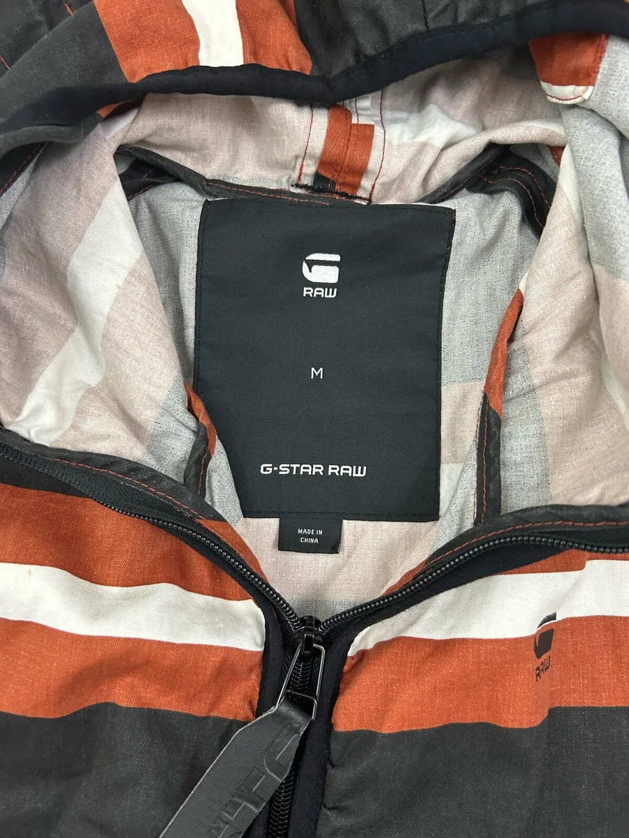 G-Star Raw Full Zip Hoodie Windbreaker Jacket M - Image 4
