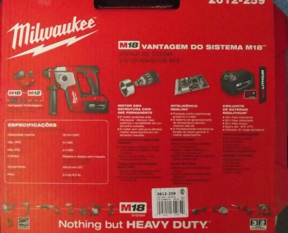 Milwaukee M18 Cordless 5/8" SDS Plus Rotary Hammer - Image 2