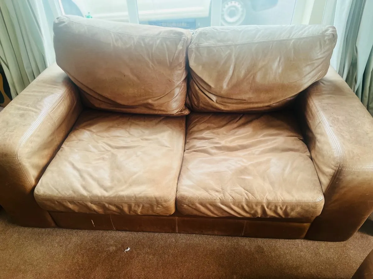 Genuine Leather Sofa for sale - Image 1