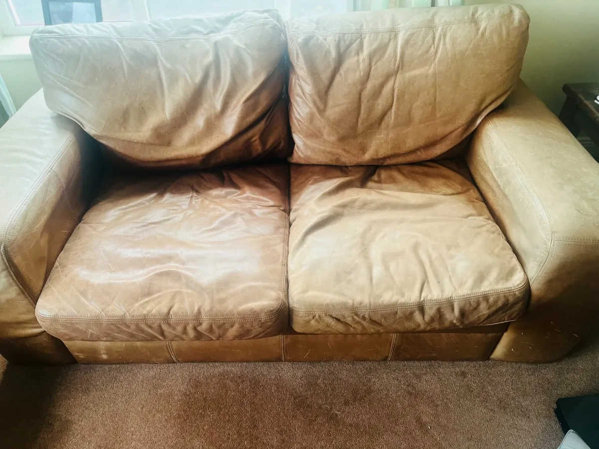Genuine Leather Sofa for sale - Image 2