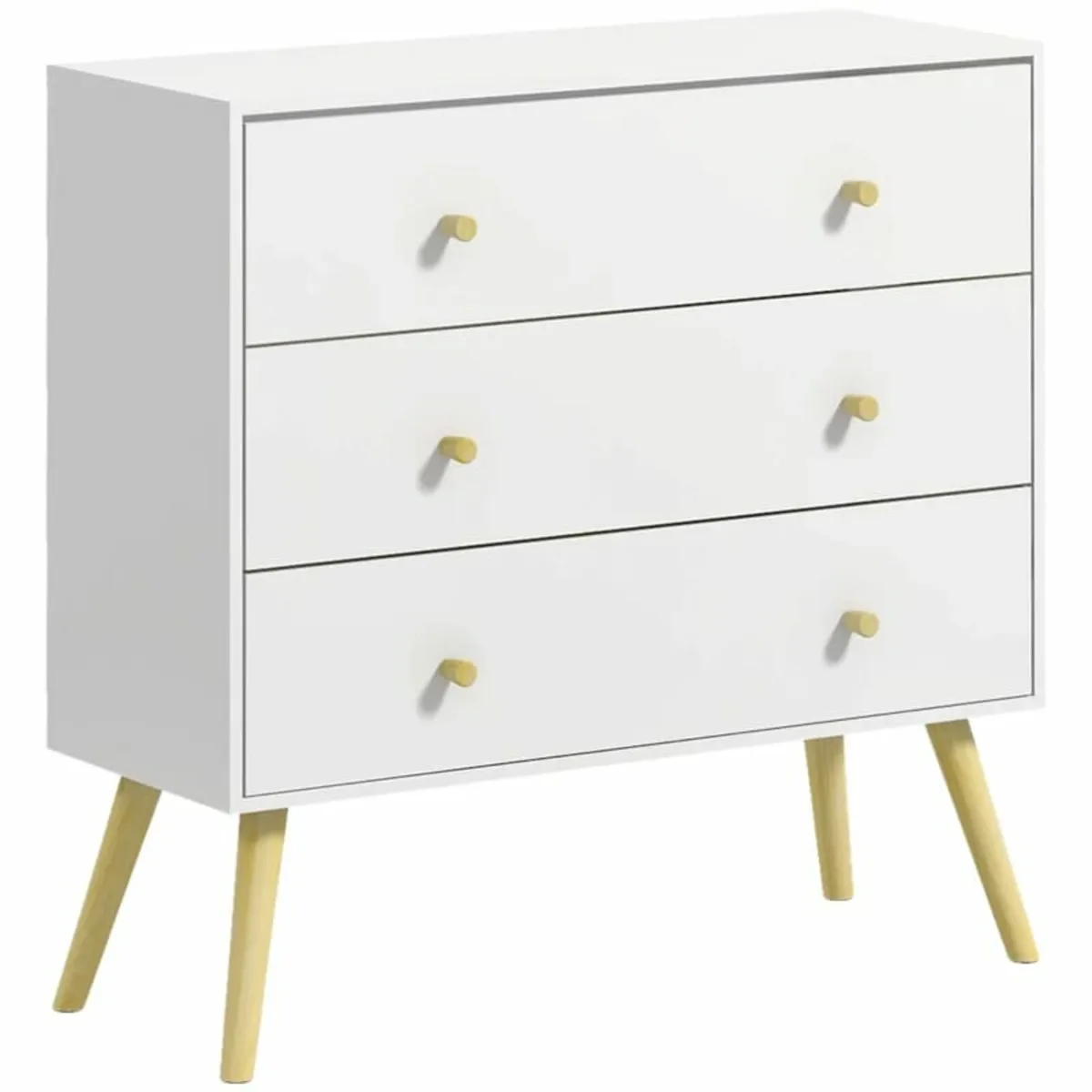Chest of Drawers, 3-Drawer Storage Organiser Unit - Image 1