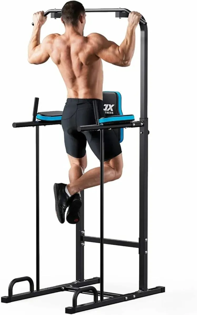 Power Tower Adjustable Dip Station Pull up Bar Pus - Image 1