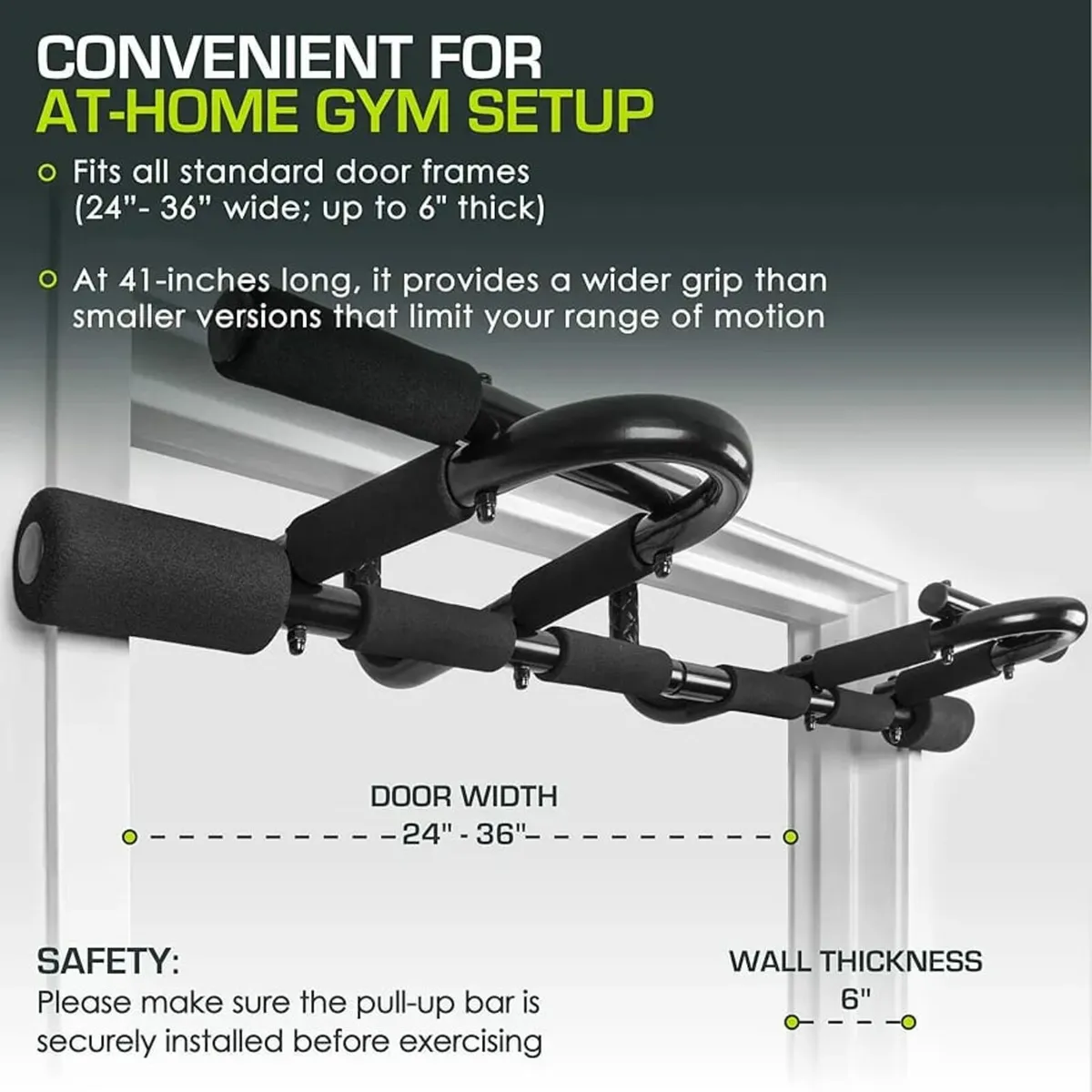 ProsourceFit Fit Multi-Grip Chin-Up/Pull-Up Bar, H - Image 2