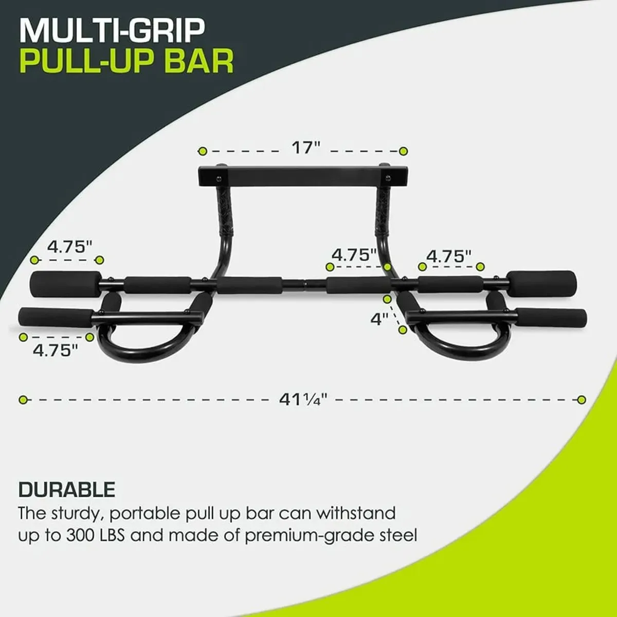ProsourceFit Fit Multi-Grip Chin-Up/Pull-Up Bar, H - Image 3