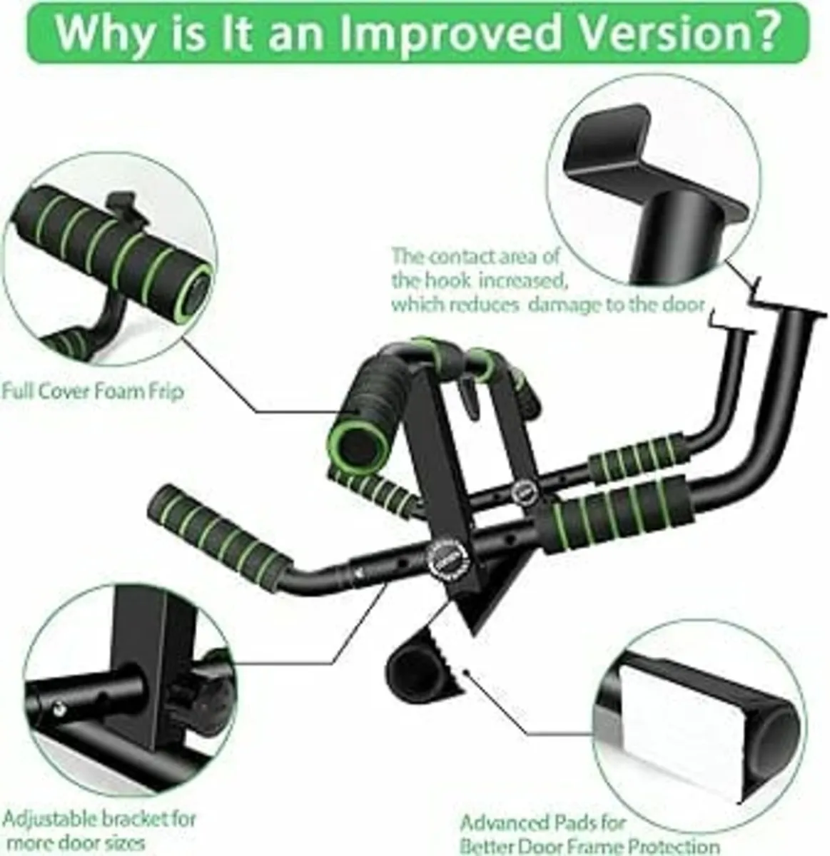 Pull Up Bar Doorway Fitness Chin-Up Bar Frame for - Image 3
