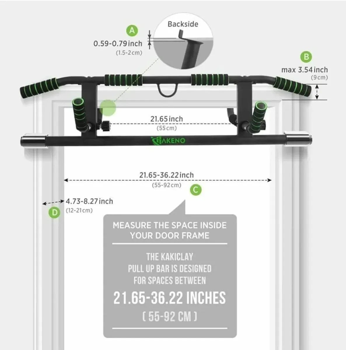 Pull Up Bar Doorway Fitness Chin-Up Bar Frame for - Image 4