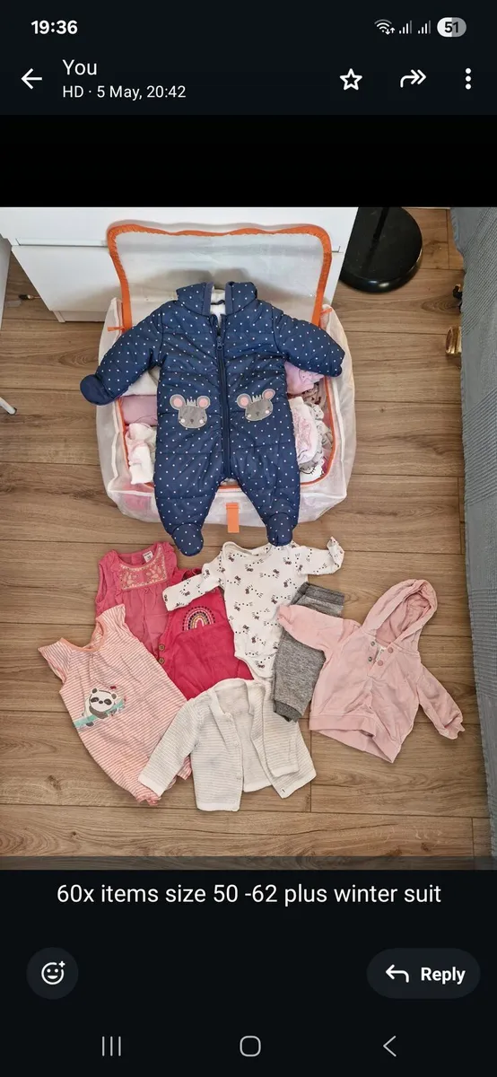 Girls Clothes Age 2m - 6M ( x70 items)