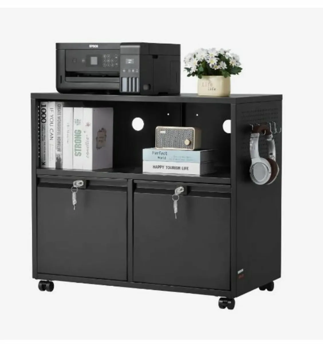 2 Drawers Lateral Metal File Cabinet - Image 1