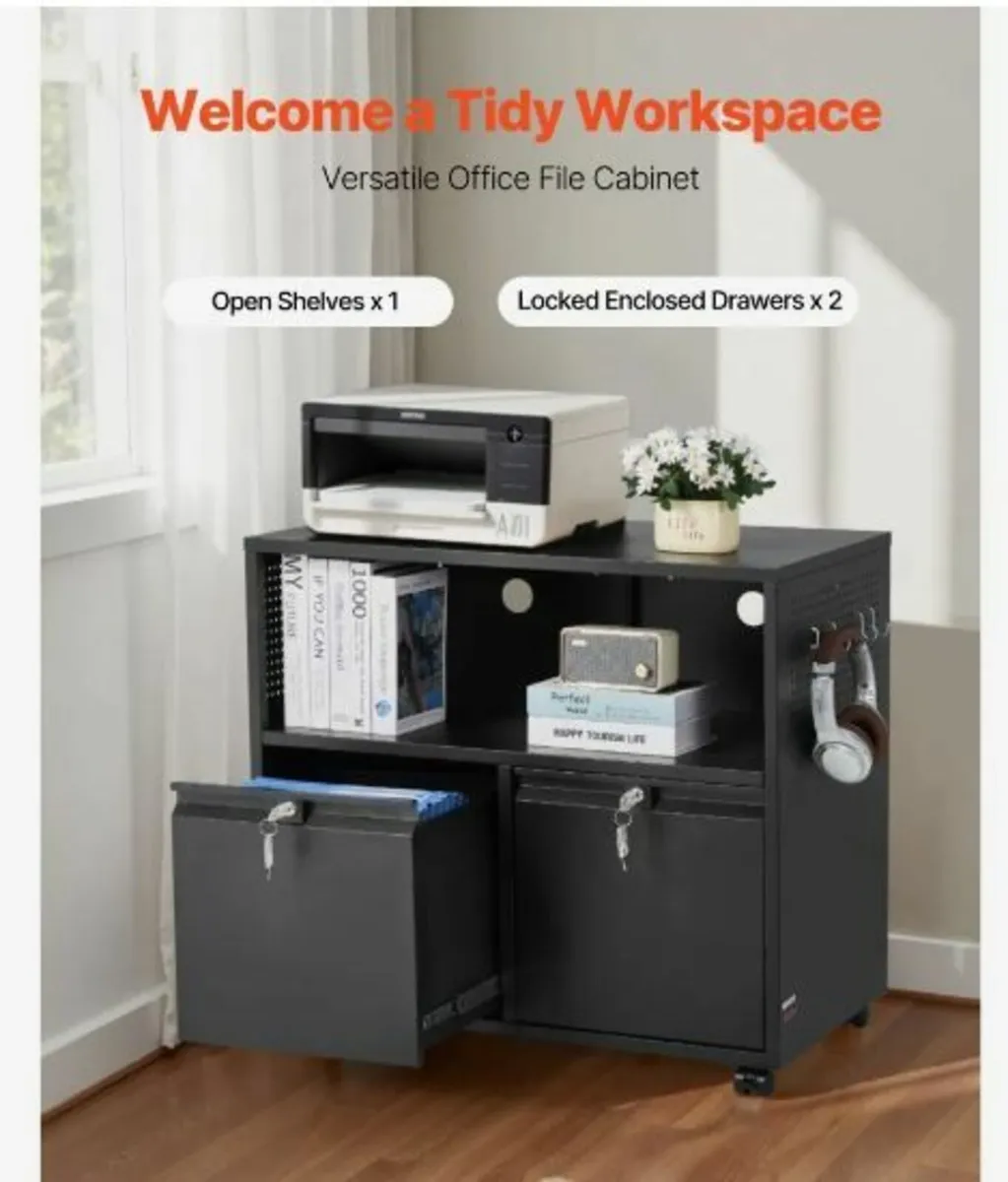 2 Drawers Lateral Metal File Cabinet - Image 3