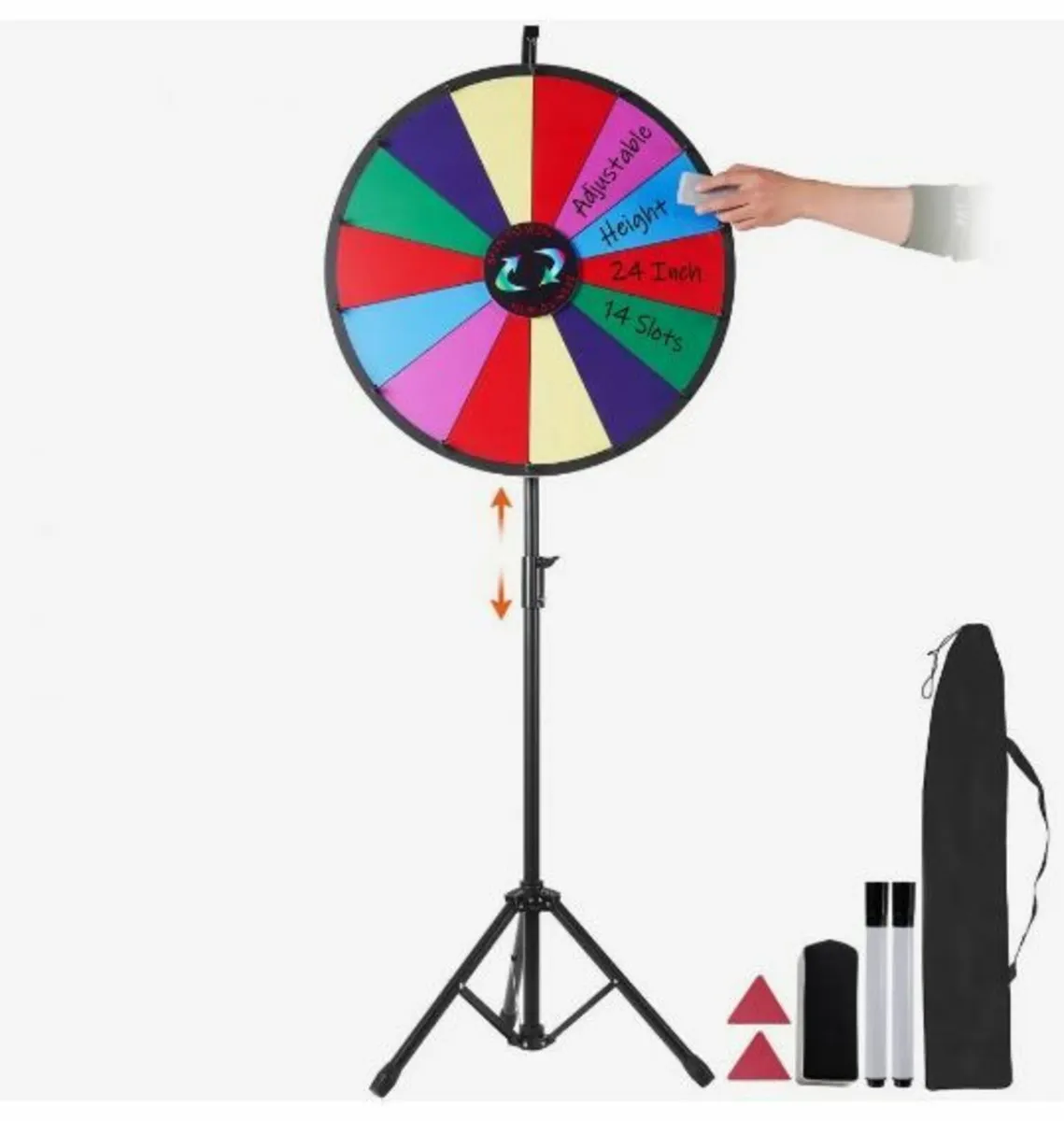 24” Color Prize Wheel Tripod Floor Stand - Image 1