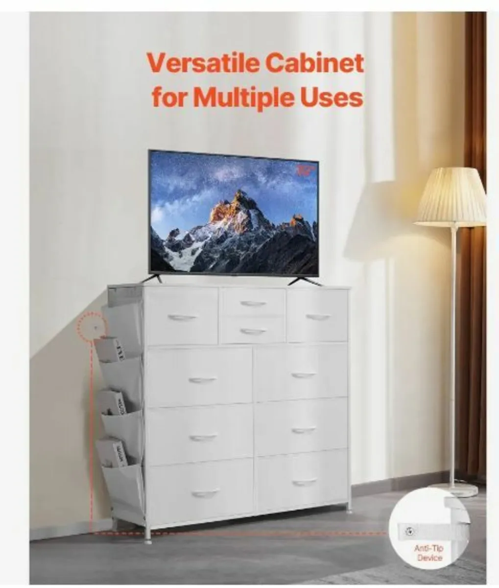 10 Drawer Dresser Fabric Storage Drawers - Image 2