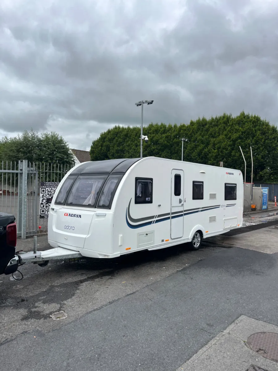 Adria 6 Berth Fixed Bed Rare Layout Caravan - Image 1