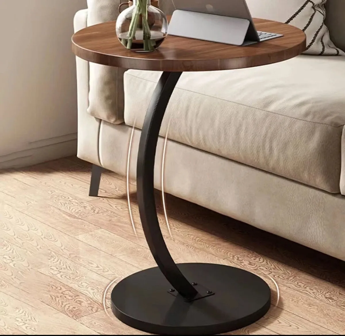 Side Table C Shaped Sofa End Coffee Table NEW - Image 3