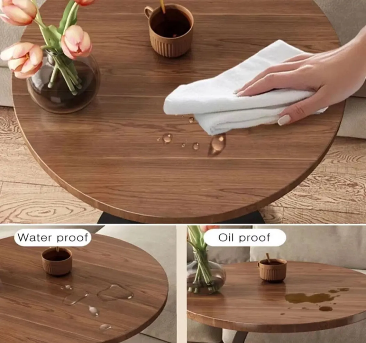 Side Table C Shaped Sofa End Coffee Table NEW - Image 4