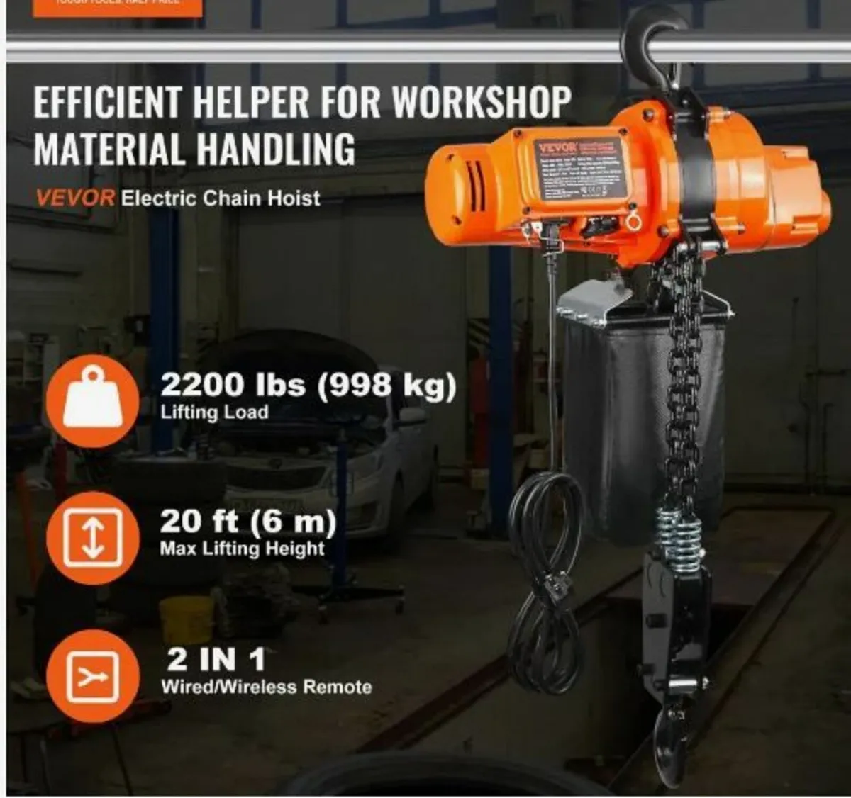 Electric Chain Hoist Single Phase Crane Hoist - Image 3