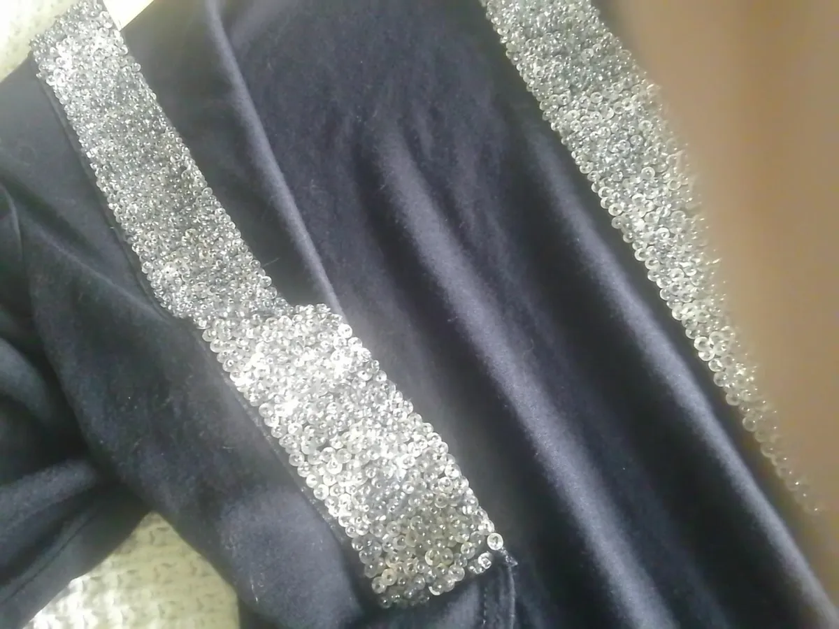 MONSOON NAVY EMBELLISHED FINE KNIT CARDIGAN 12 - Image 2