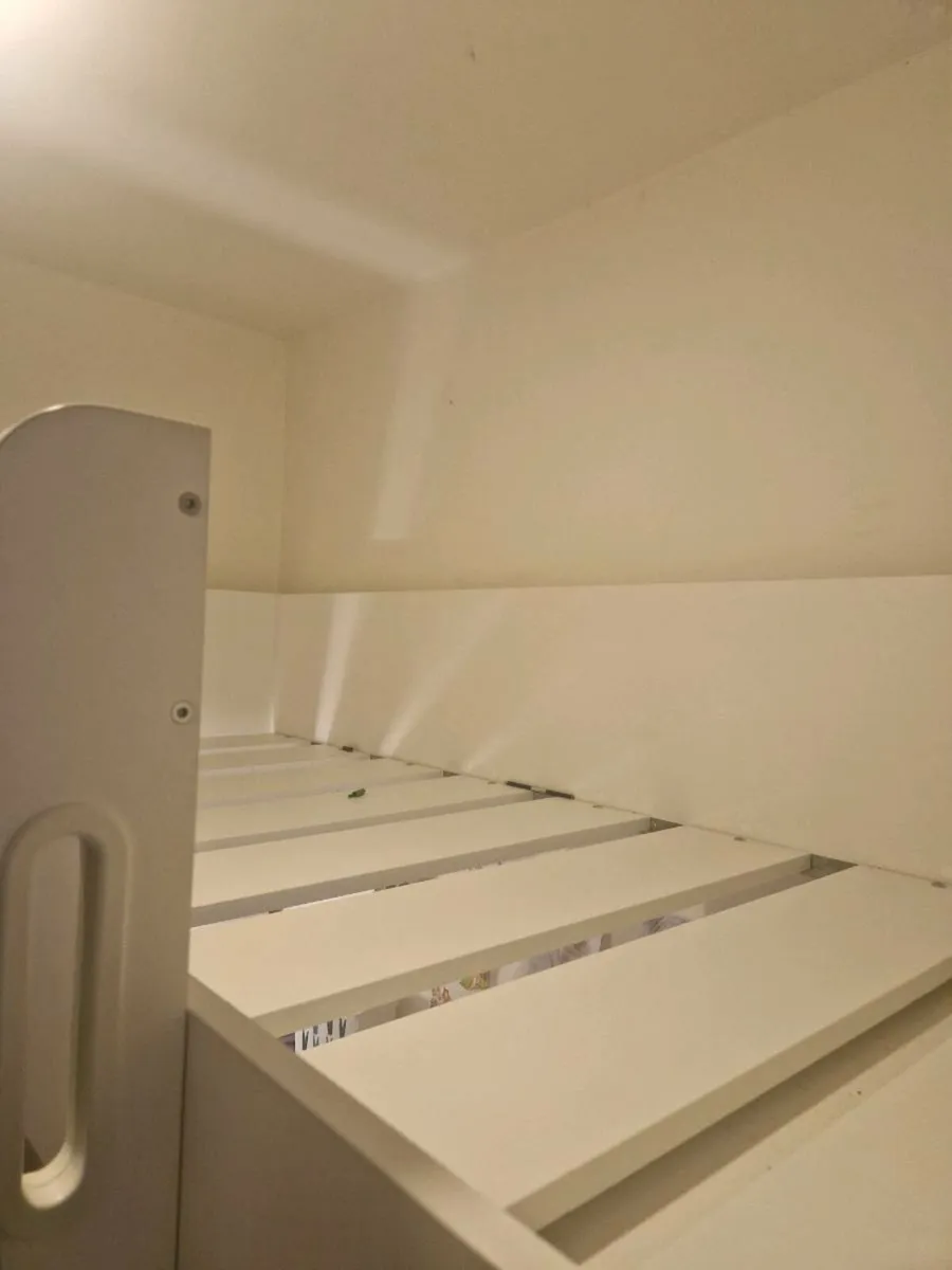 Loft bed frame w desk and storage, - Image 2