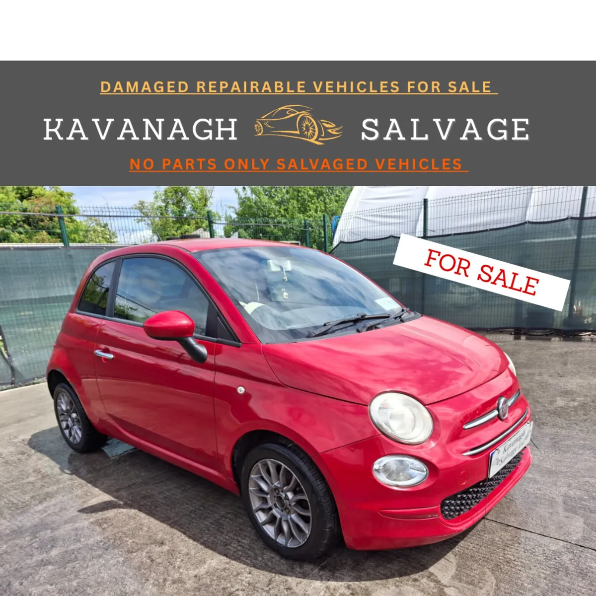 *2012 Fiat 500 1.2 Petrol. Light Damage - Image 1