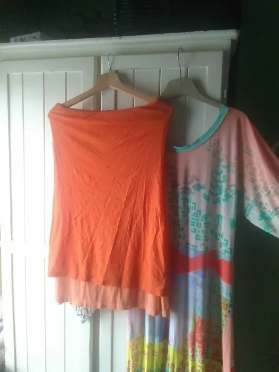 SAVE THE QUEEN ORANGE MULTI DRESS 14-16 - Image 3