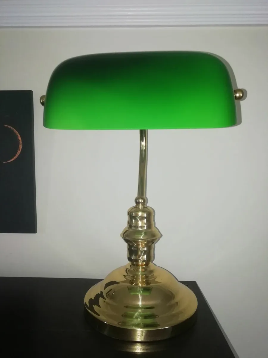 Bankers Brass Desk Lamp - Image 1