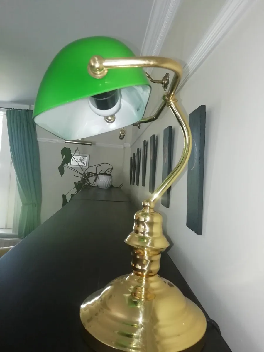 Bankers Brass Desk Lamp - Image 2
