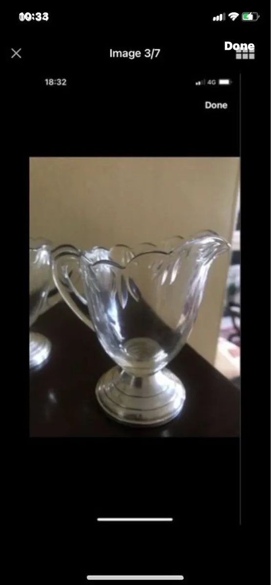 Antique Silver Footed Sugar & Milk Bowls - Image 3