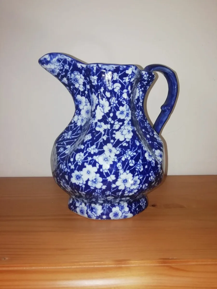 Blue Floral Water Jug - Image 2