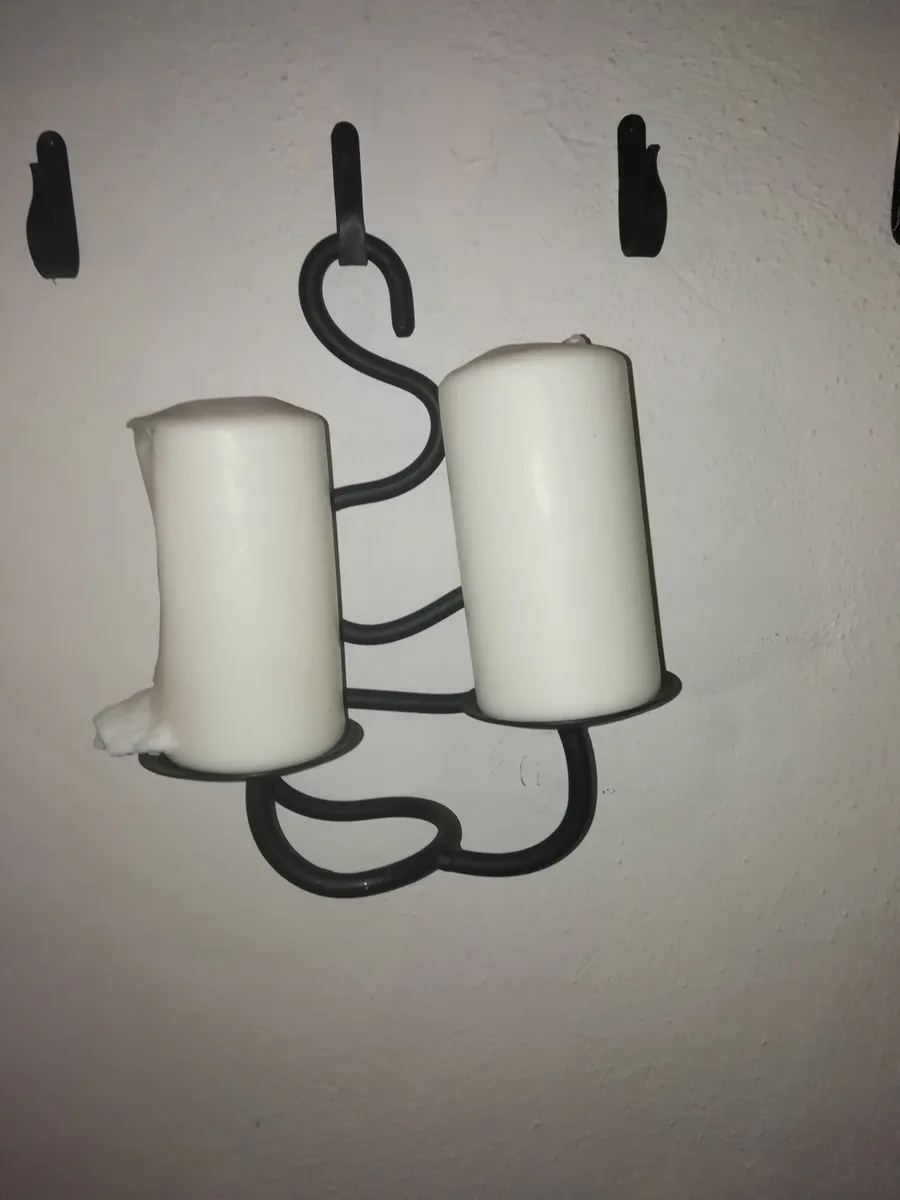 Wrought iron candle holder