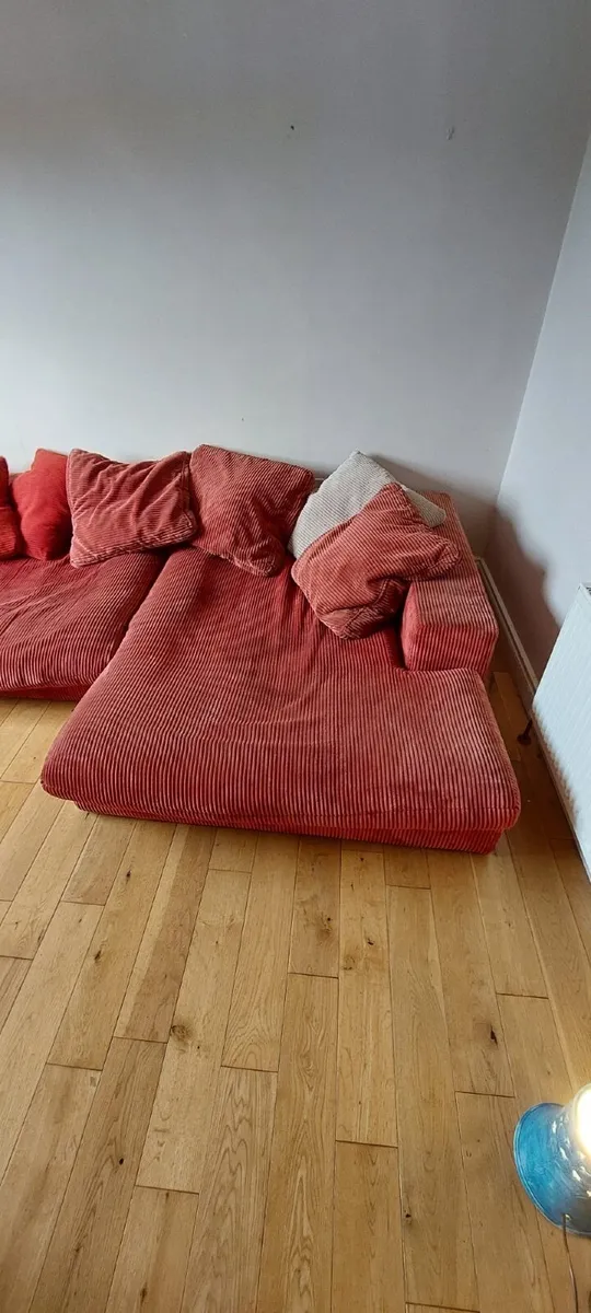 Dark Red Couch and cushions - Image 3