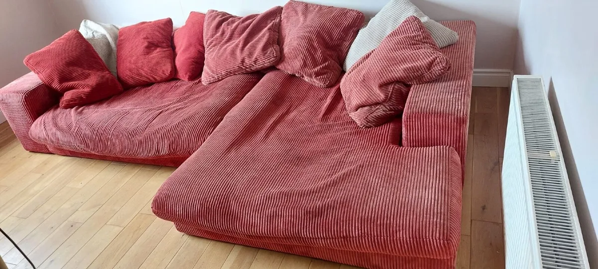 Dark Red Couch and cushions - Image 4