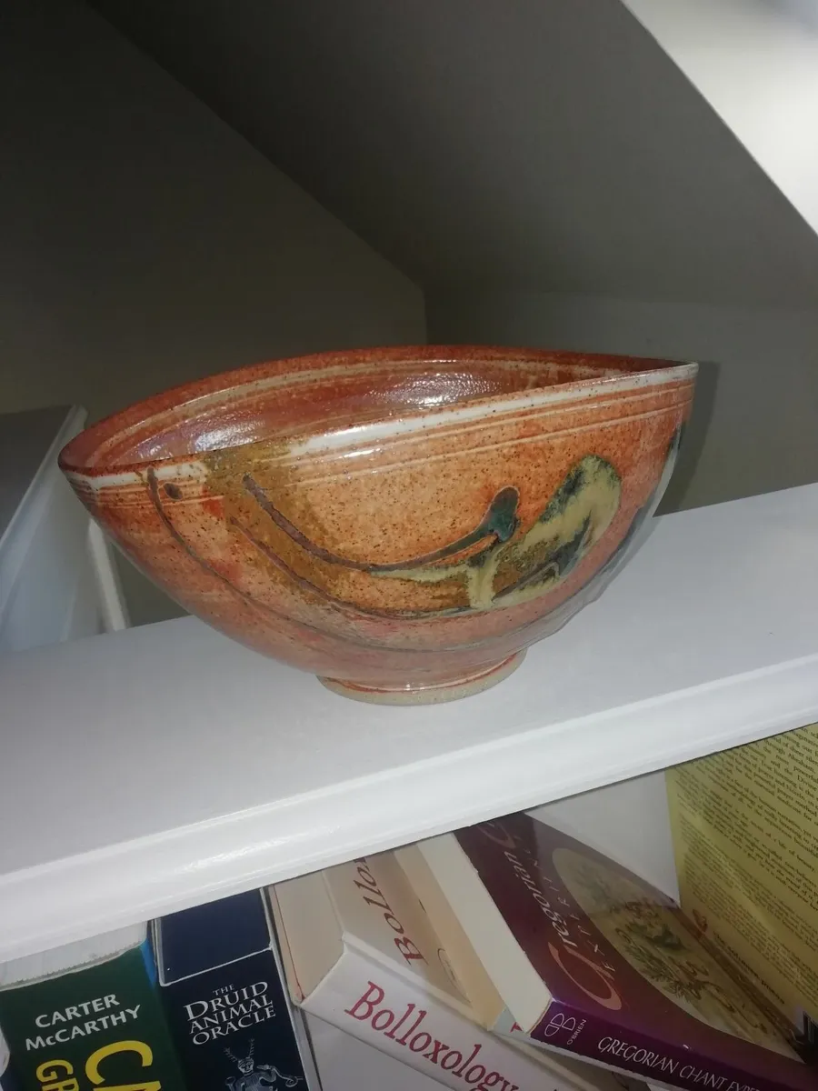 Earthenware bowl (Brown and green) - Image 1