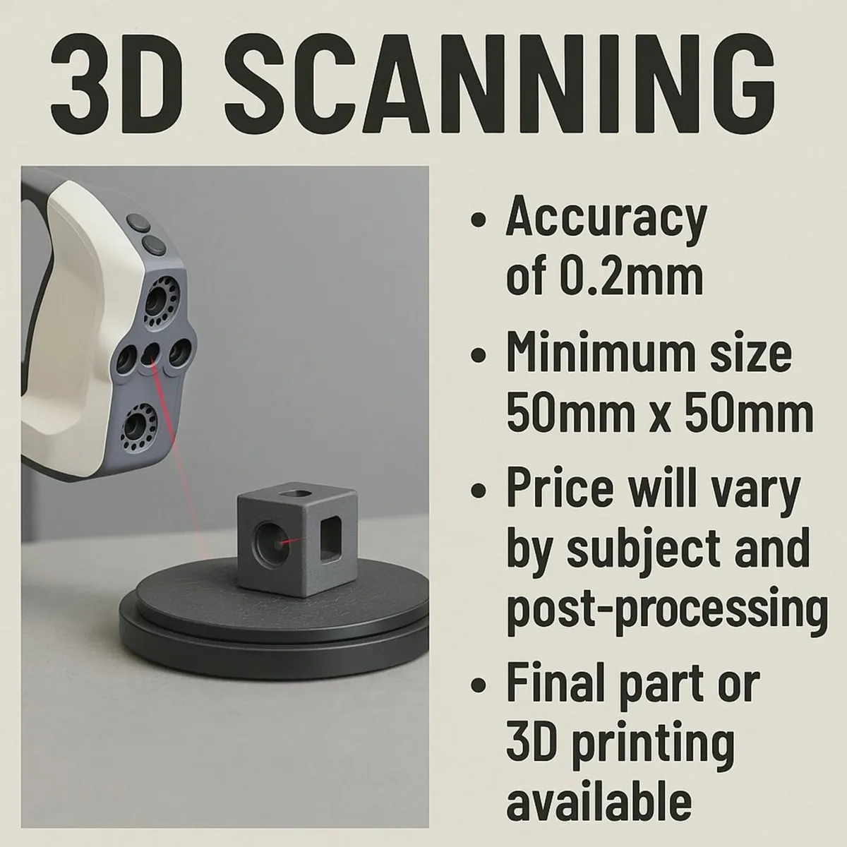 3d Scanning Service Available