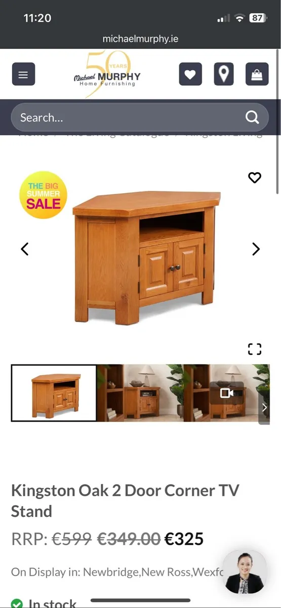 Kingston Oak TV unit - Image 2