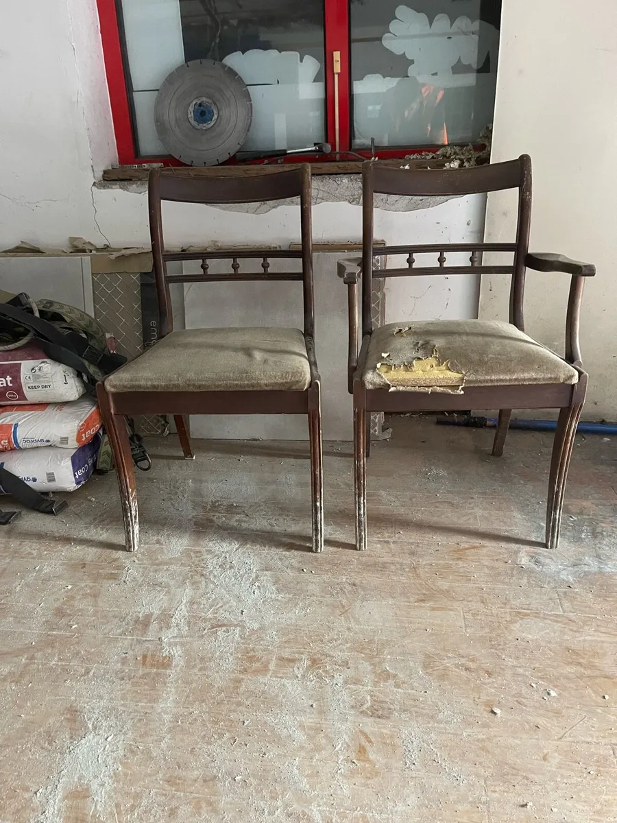 2 antique regency chairs - Image 1