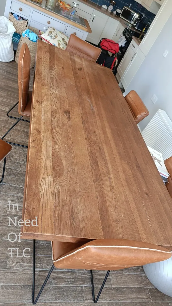Kitchen table and 6 chairs - Image 2