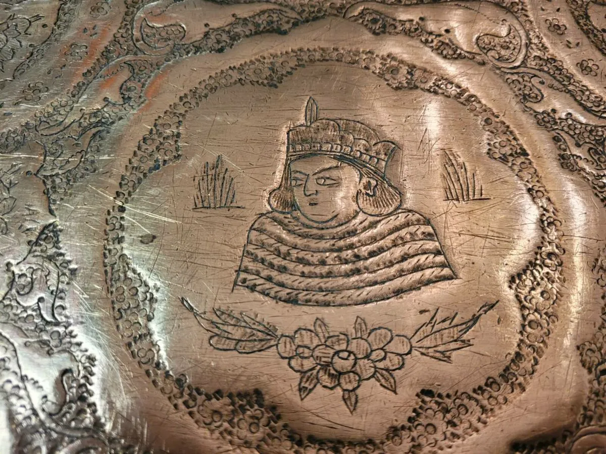 Islamic bronze tray.circa 19th century - Image 2