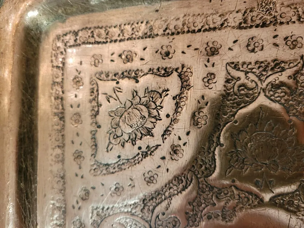 Islamic bronze tray.circa 19th century - Image 3