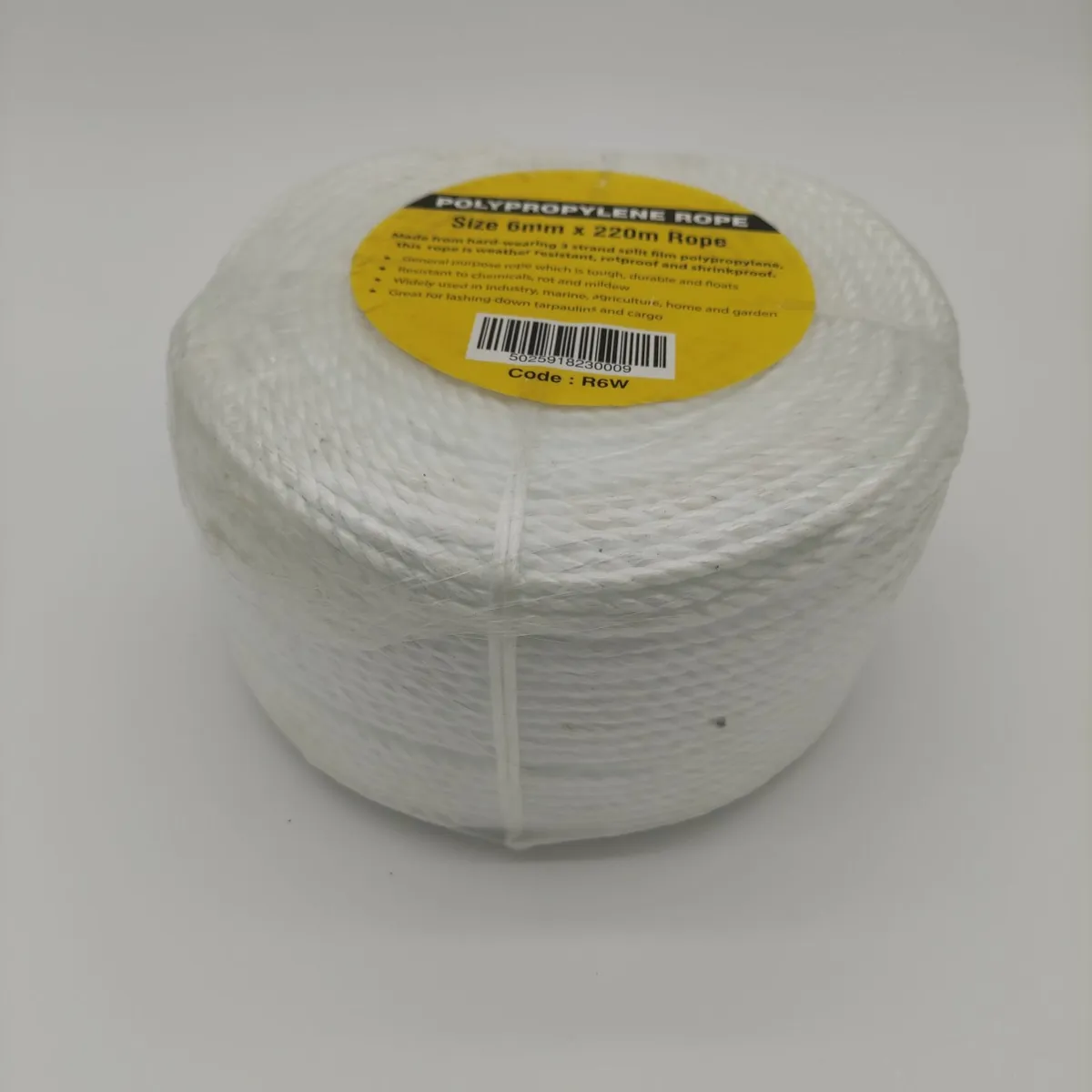 General purpose poly rope - 6mm / 220m - White - Image 2