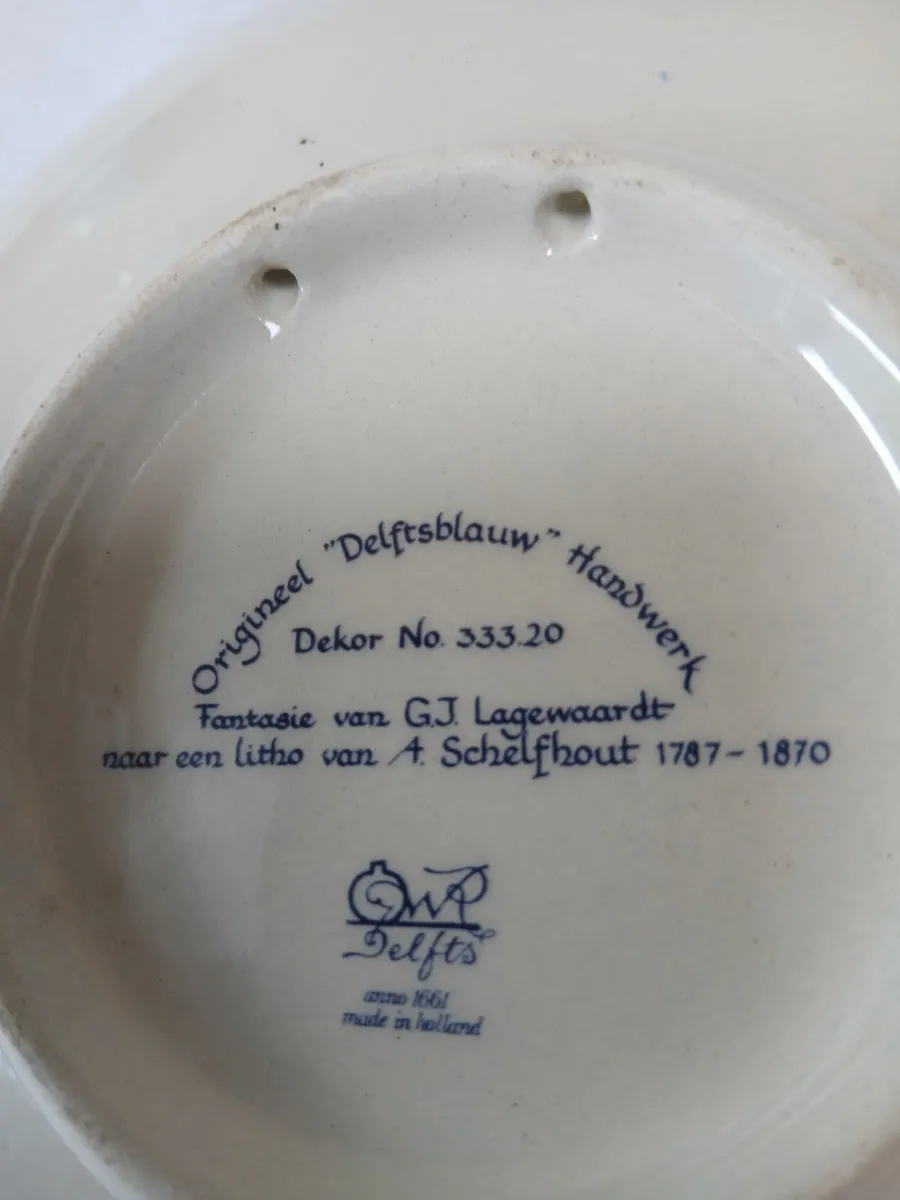 Original Delftsblue Handwerk wall plate - Image 2