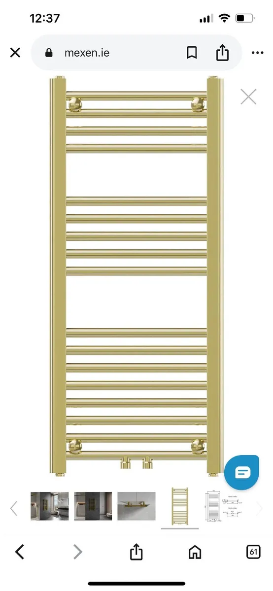 Gold bathroom radiator - Image 1