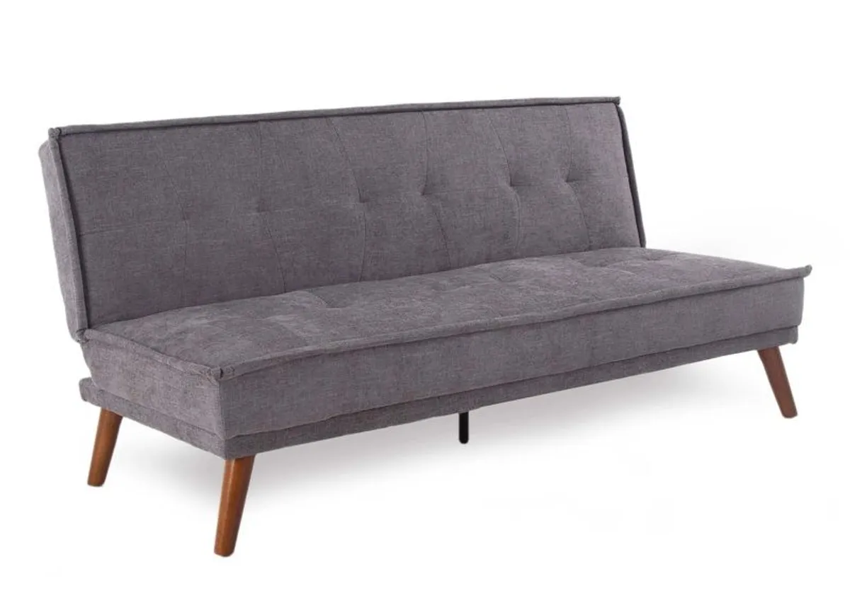 3 Seater Grey Fabric Sofa Bed - Seattle 82-109cm d  x  181cm w  x  83cm h - Image 1