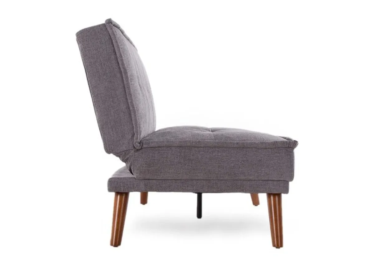 3 Seater Grey Fabric Sofa Bed - Seattle 82-109cm d  x  181cm w  x  83cm h - Image 4